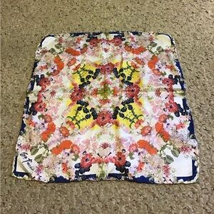 ST PIECE SILK SCARF FLORAL DESIGN EUC